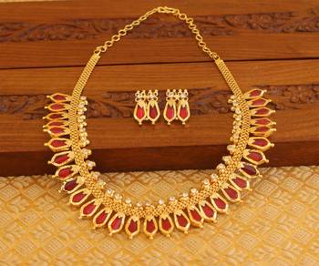 Gold Platted Palakka Necklace 1
