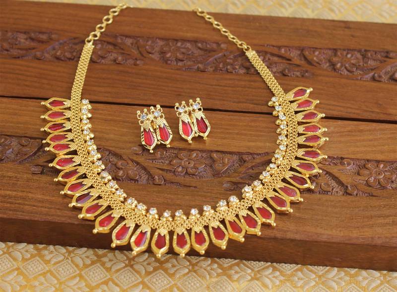 Gold Platted Palakka Necklace