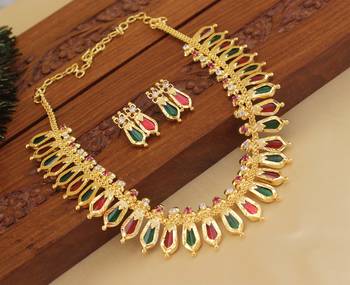 Gold Platted Palakka Necklace 1