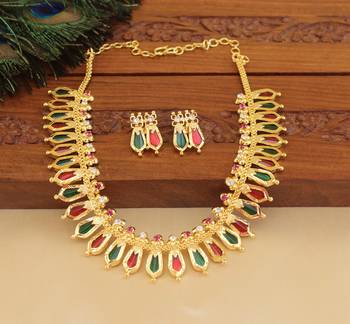 Gold Platted Palakka Necklace 2