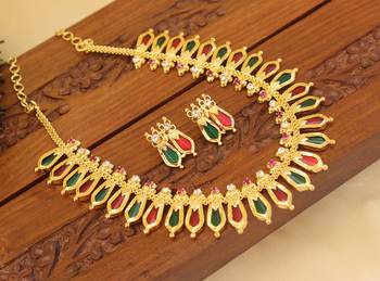 Gold Platted Palakka Necklace 3