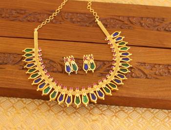 Gold Platted Palakka Necklace 1