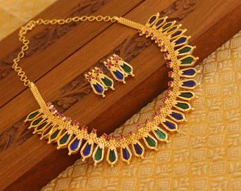 Gold Platted Palakka Necklace 2