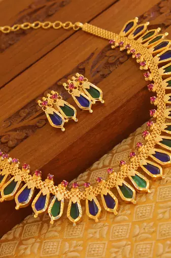 Gold Platted Palakka Necklace