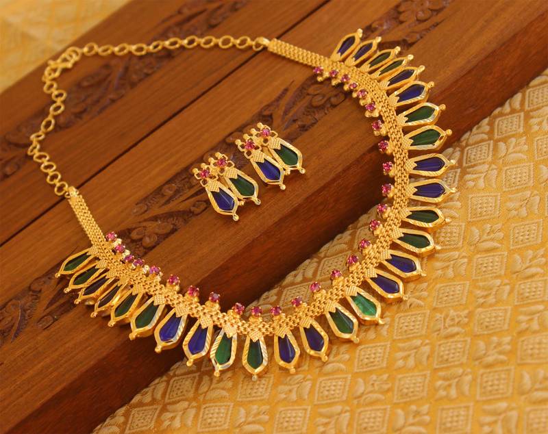 Gold Platted Palakka Necklace