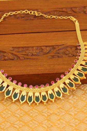 Gold Platted Palakka Necklace