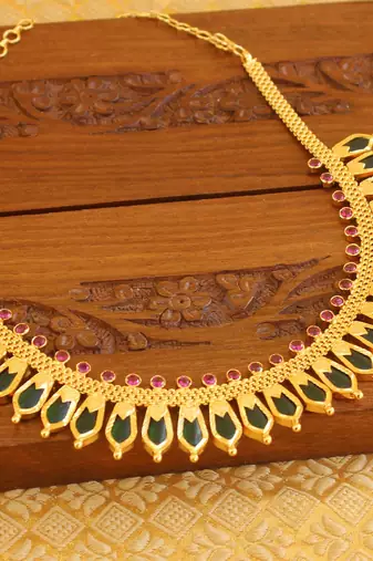 Gold Platted Palakka Necklace