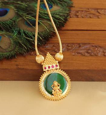 Gold Platted Lakshmi Palakka Necklace 1