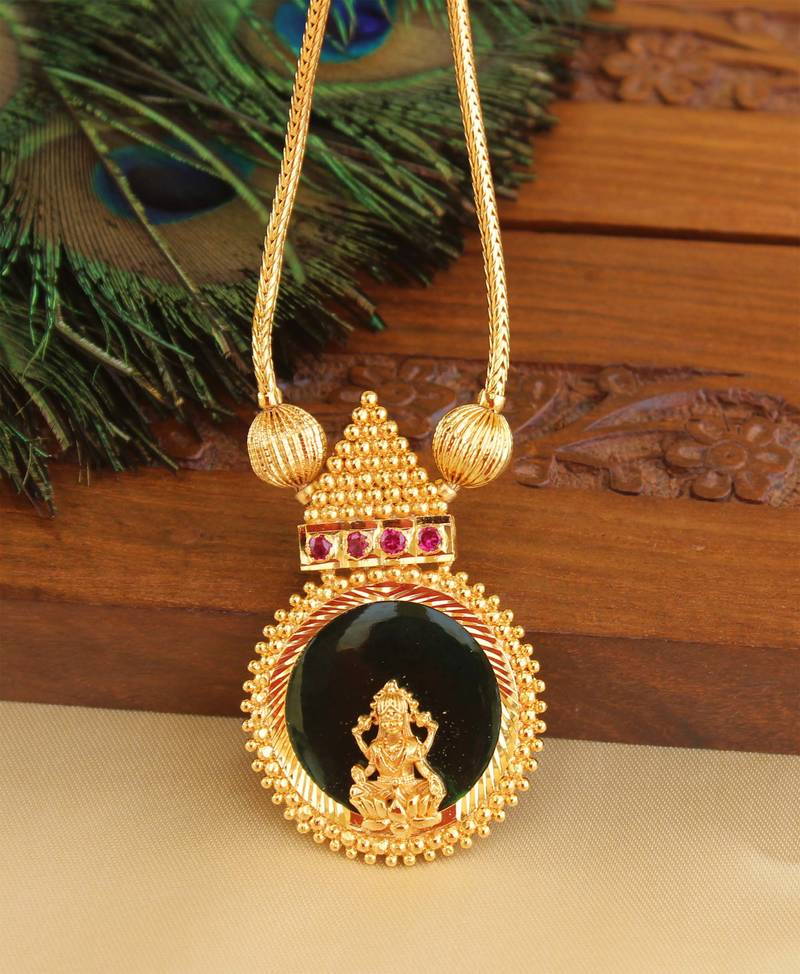 Gold Platted Lakshmi Palakka Necklace