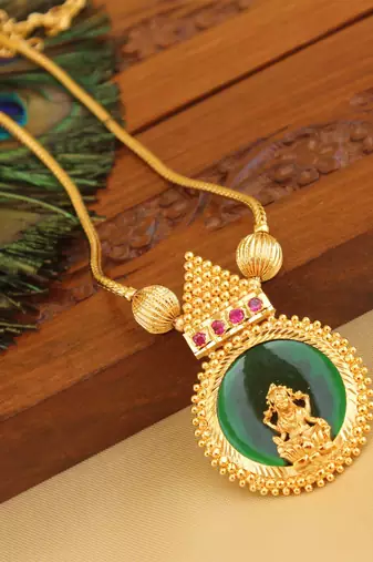 Gold Platted Lakshmi Palakka Necklace