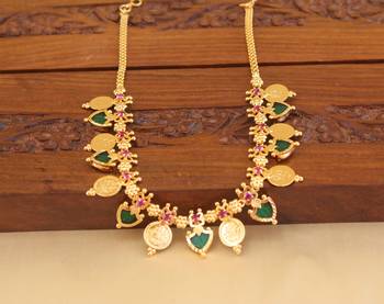 Gold Platted Temple Palakka Necklace 1