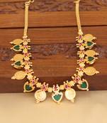 Gold Platted Temple Palakka Necklace