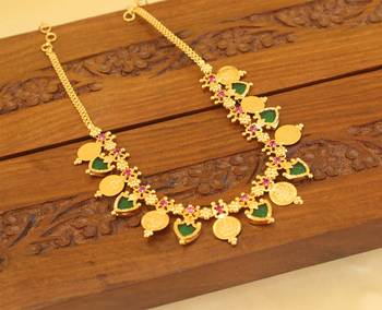Gold Platted Temple Palakka Necklace 2