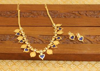 Gold Platted Temple Palakka Necklace 1
