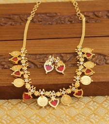 Gold Platted Temple Palakka Necklace