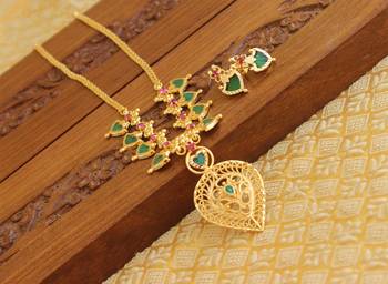 Gold Platted Palakka Necklace 2