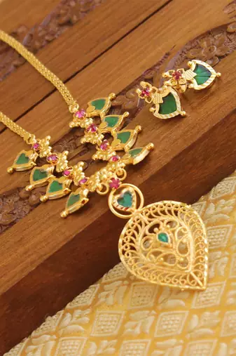 Gold Platted Palakka Necklace