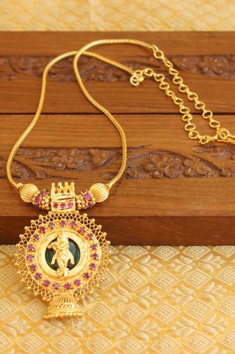 Gold Platted Krishna Necklace