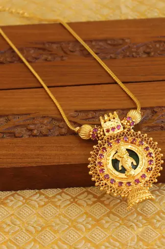 Gold Platted Krishna Necklace