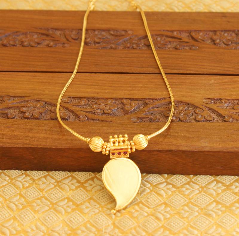 Gold Platted Mango Palakka Necklace