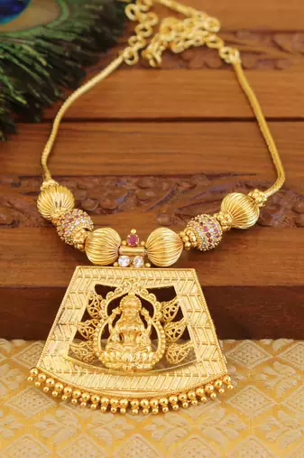Gold Platted Lakshmi Necklace