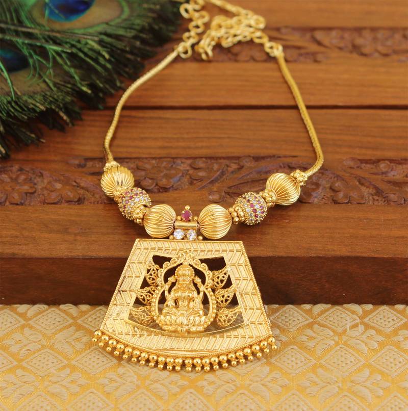 Gold Platted Lakshmi Necklace