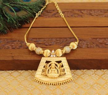 Gold Platted Lakshmi Necklace 1