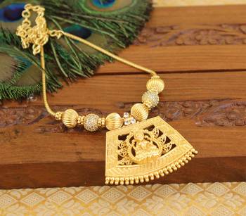 Gold Platted Lakshmi Necklace 2