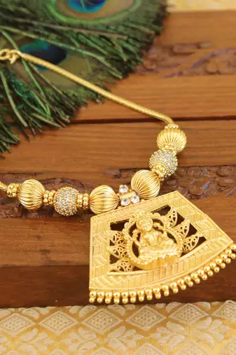 Gold Platted Lakshmi Necklace