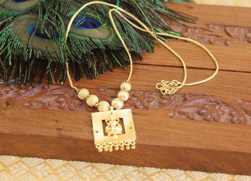 Gold Platted Lakshmi Necklace
