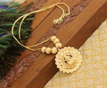 Gold Platted Lakshmi Necklace 1