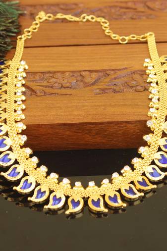 Gold Platted Mango Palakka Necklace