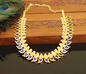 Gold Platted Mango Palakka Necklace 1