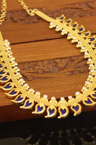 Gold Platted Mango Palakka Necklace