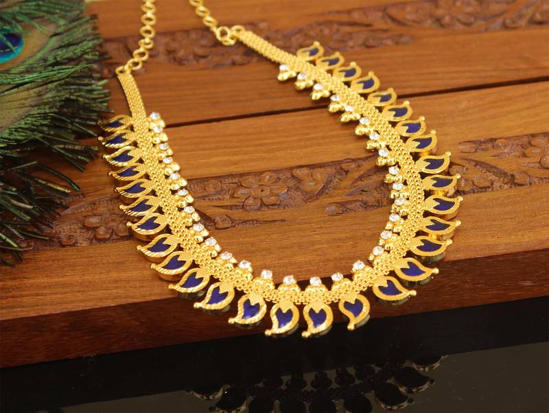 Gold Platted Mango Palakka Necklace