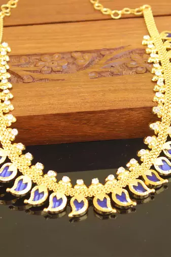 Gold Platted Mango Palakka Necklace