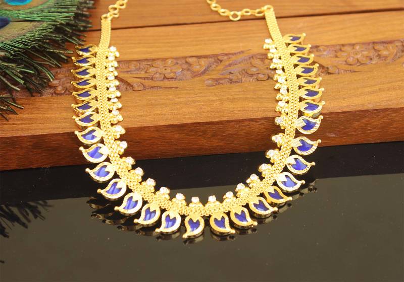 Gold Platted Mango Palakka Necklace