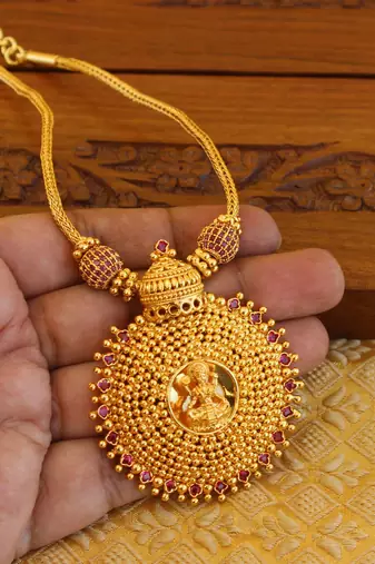 Gold Platted Lakshmi Necklace