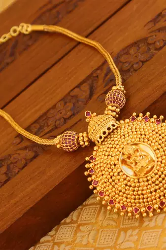 Gold Platted Lakshmi Necklace