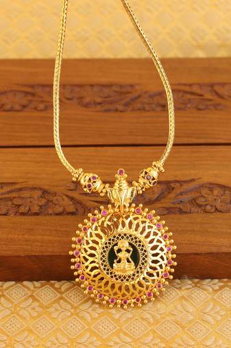 Gold Platted Palakka Lakshmi Necklace