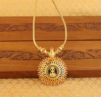 Gold Platted Palakka Lakshmi Necklace 1