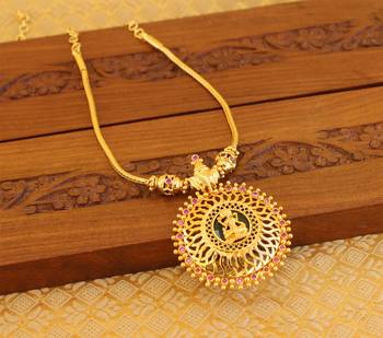 Gold Platted Palakka Lakshmi Necklace 2