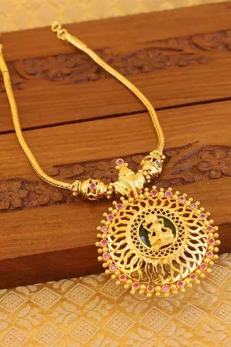 Gold Platted Palakka Lakshmi Necklace