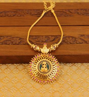 Gold Platted Palakka Lakshmi Necklace 3