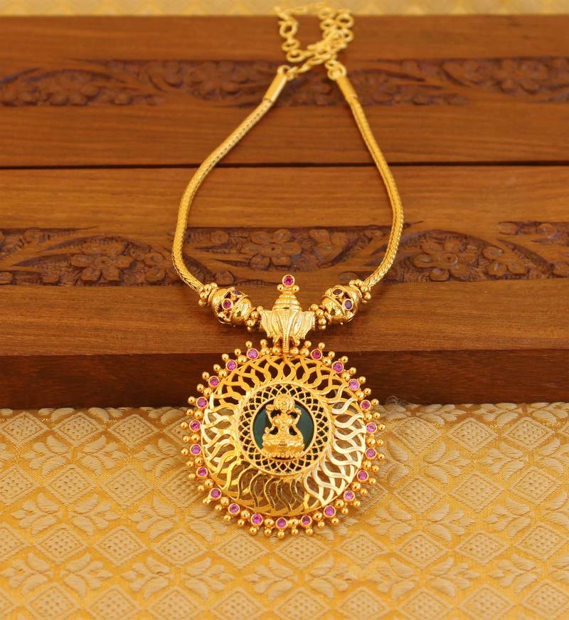 Gold Platted Palakka Lakshmi Necklace