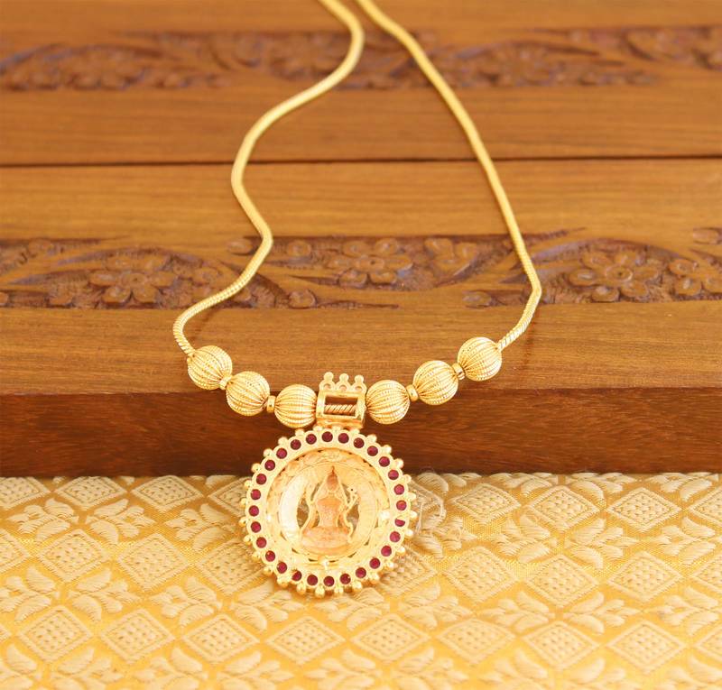 Gold Platted Lakshmi Necklace