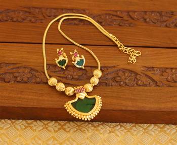 Gold Platted Palakka Necklace Set 2