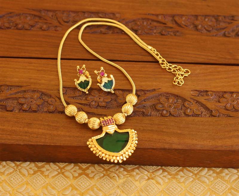Gold Platted Palakka Necklace Set