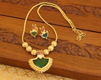 Gold Platted Palakka Necklace Set 3