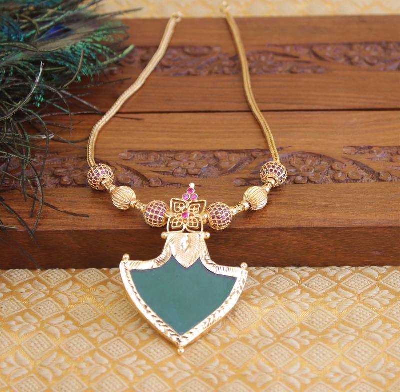 Gold Platted Palakka Necklace Set